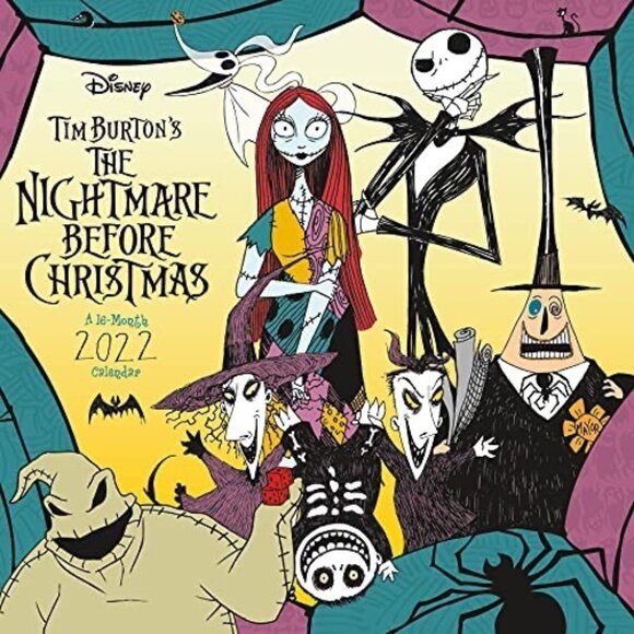 2022 Disney Nightmare Before Christmas Wall Calendar New Sealed Tim Burton 12x12 - Picture 1 of 5